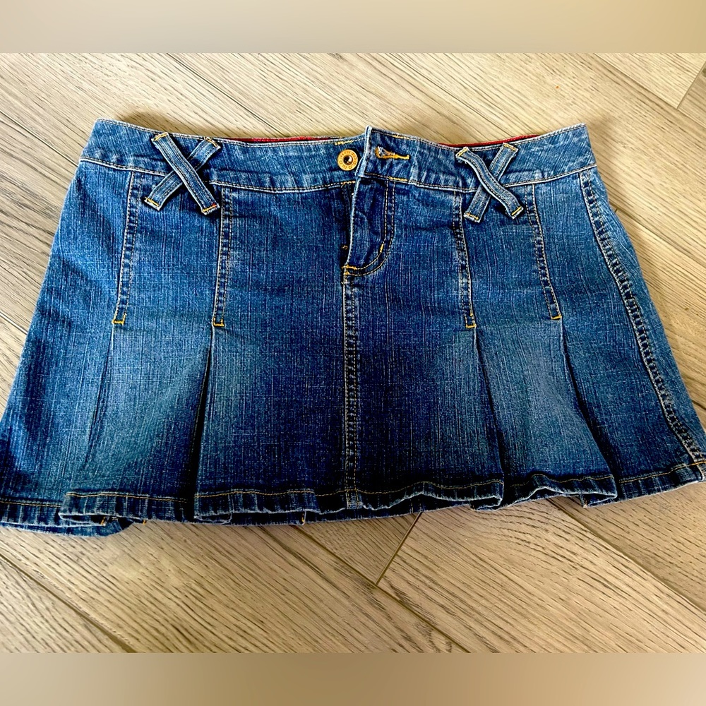 GLO denim mini skirt